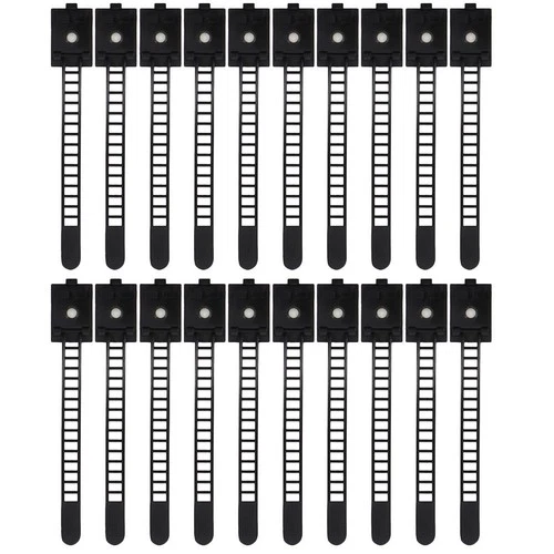 25 Pcs Support De Câbles Autocollant Clips Fils Cites Adhésive Cravates