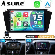 64G Android 15 Autoradio Carplay GPS Navi AHDKamera für VW Passat B8 2015-2019