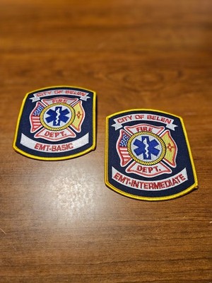 City of Belen New Mexico Fire Dept. EMT-Basic and EMT-Intermediate Patch Pair