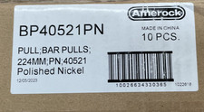  LOT X10 Amerock BP40521PN Bar Pulls 8-13/16" Center Bar Pull - Polished Nickel