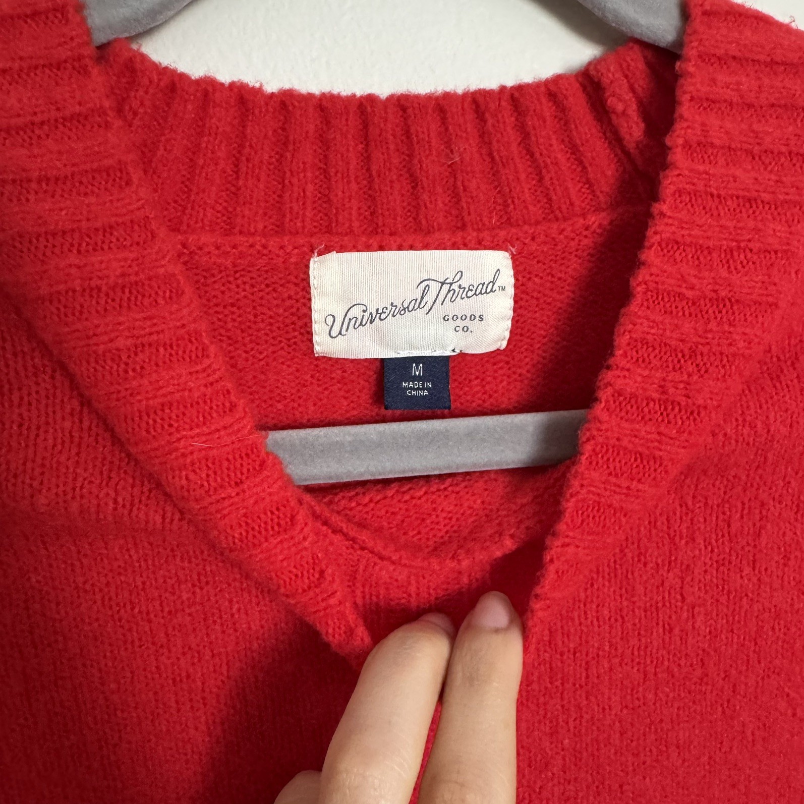 Universal Thread Bright Red Cropped Boxy Sweater … - image 3