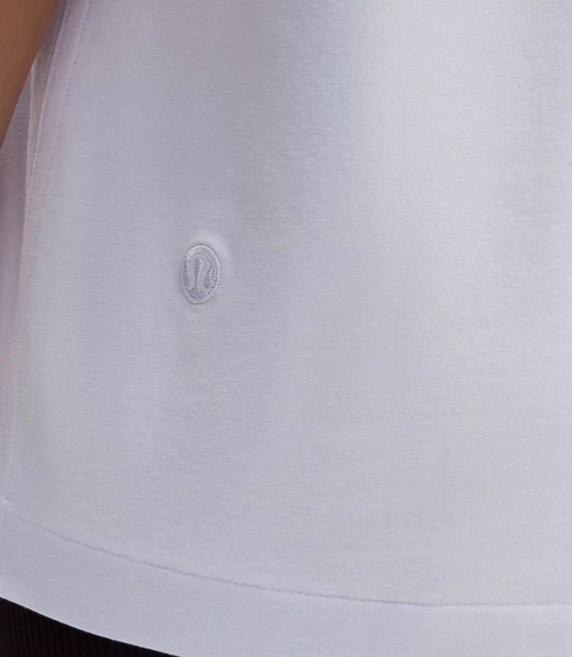 Camiseta Lululemon All Yours Algodón Orgánico Cuello Redondo Mediana M, Nueva Con Etiquetas Azul Sereno Foto 3 de 4