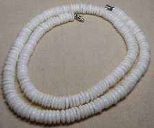 VTG Hawaiian Puka Shell Necklace Handmade Surfer Beaded 25"