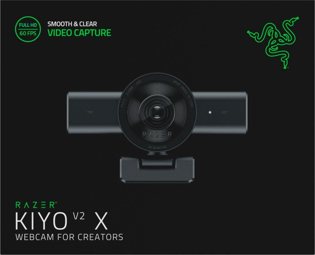 Razer Kiyo V2 X 1440p 60FPS QHD Streaming Webcam Autofocus Black NEW + WARRANTY