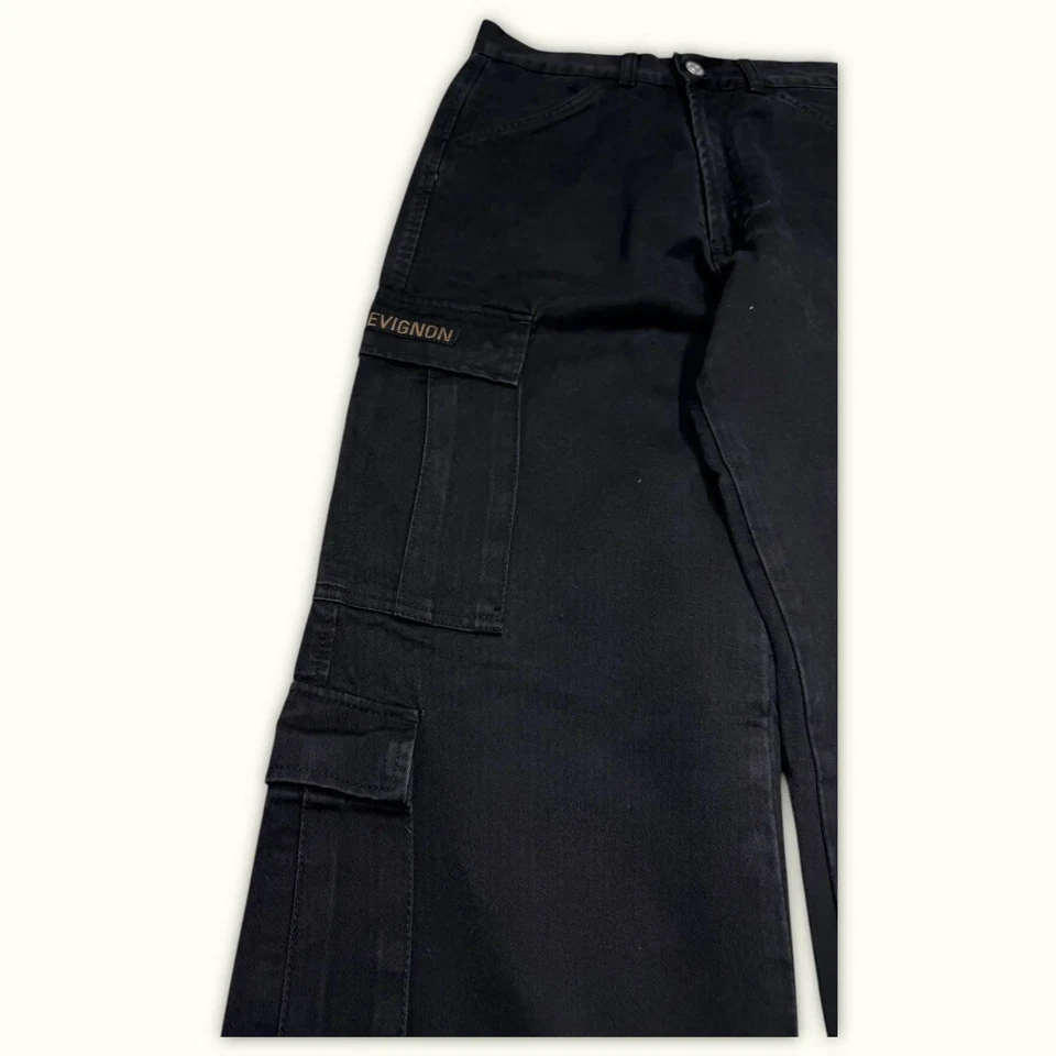 chevignon Pantalones cargo W28/L34 Negro Excelente Hombres (s339) - Imagen 3 de 4