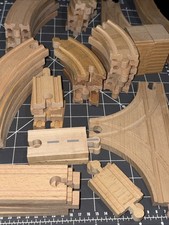 Lot of 50 Pieces Wooden Tracks for Thomas and Friends Wooden Railway Lot 2