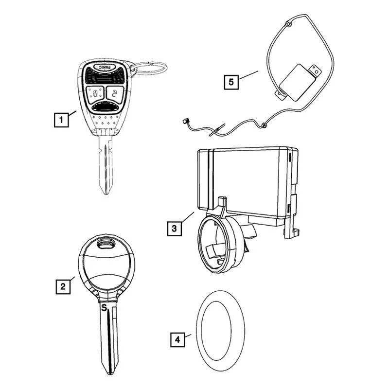 For Jeep Patriot 2017 Mopar Vehicle Key Foto 3 de 3