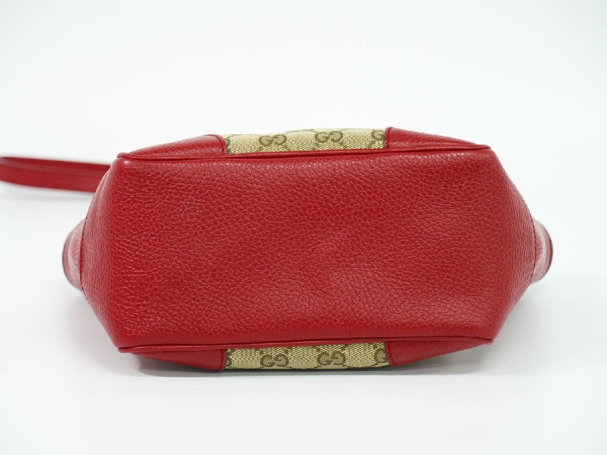 GUCCI GG Canvas 2 way Shoulder Bag hand red 449241 189122 thumbnail 3