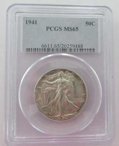 1941 Liberty Walking Half dollar PCGS MS65 90% silver
