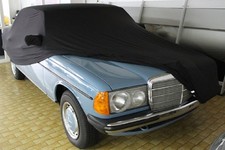 Vollgarage Schutzdecke Car-Cover Schwarz mit Spiegeltaschen f&uuml;r Mercedes W123
