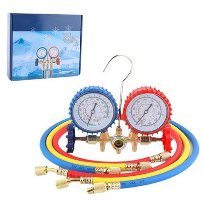 HVAC Car Air Conditioning Refrigerant Recharge Measurement Hose Gas Gauge Kit NE