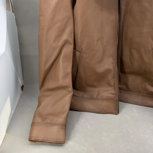 HUGO BOSS $1800 BOSS Mury Down Fill Leather Jacket 46R - BROKEN ZIPPER - NWT image 3