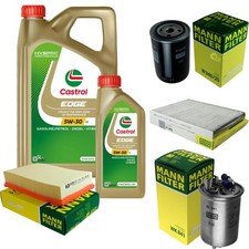 INSPEKTIONSKIT FILTER CASTROL 6L ÖL 5W30 für VW Caddy II Kasten 9K9A 1.9 SDI