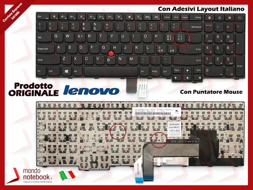 Tastiera Notebook Lenovo ThinkPad E550 E555 E560 (NERA) con ADESIVI LAYOUT ITALI - Foto 1 di 1
