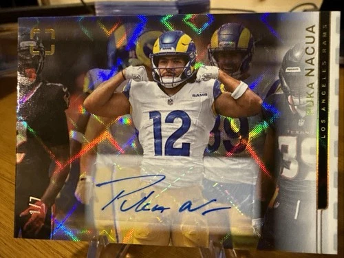 2025 Panini Photogenic White FOTL 1/7 Auto Puka Nacua Los Angeles Rams SSP