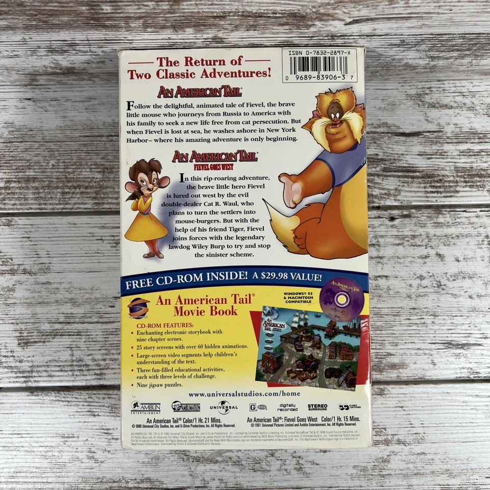An American Tail(Used) & Fievel Goes West(NEW/NIB) (2 VHS Set) - Image 2 of 4
