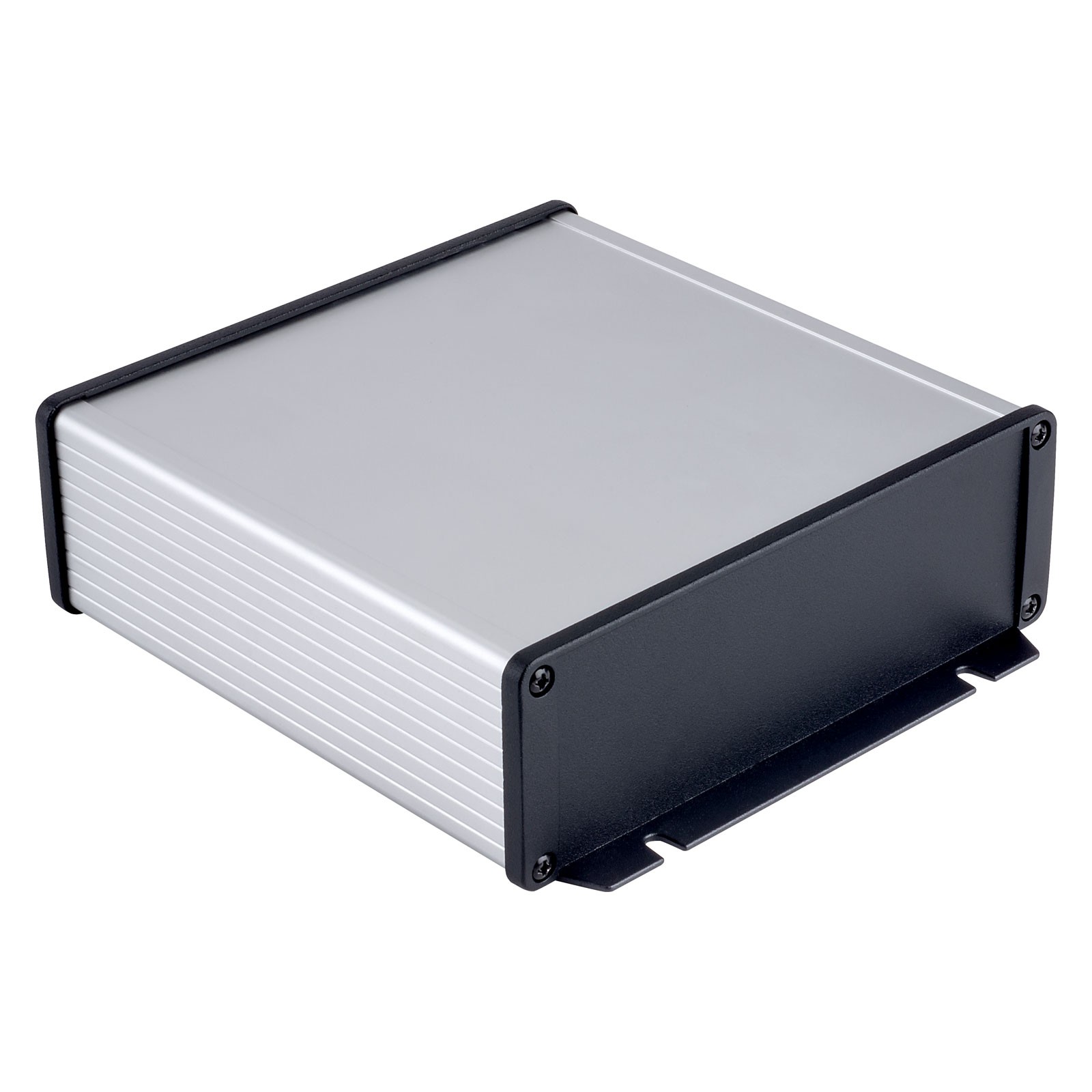 Hammond Natural/Black Extruded Enclosure IP65 Flanged 160x165x55mm