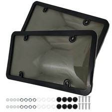 Dark Unbreakable License Plate Bubble Covers License Plate Frame2pcs Dark Unbreakable License Plate Bubble Covers License Plate Frame2pcs