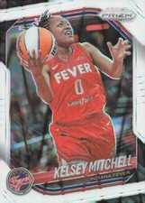 2025 Panini Prizm WNBA Prizms White Seismic #35 Kelsey Mitchell