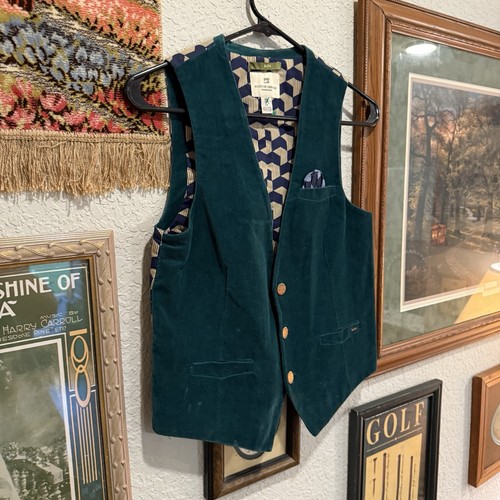 Scotch & Soda Revers Made with Love grau Wolle fade Stepplinie Weste Herren M (H19) - Bild 2 von 7