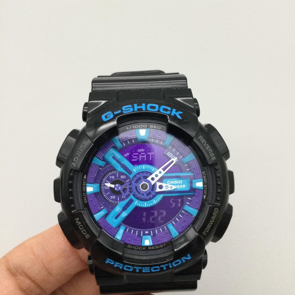 Casio G-Shock 5146 GA-110HC Men Watch 51mm Blue Dial Ana Digi 200M