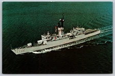 USS Thomas C. Hart FF-1092 Navy Frigate Postcard 1973 Dynacolor AA83