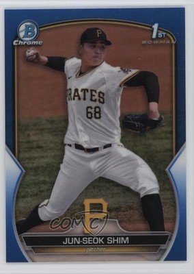 2023 Bowman Chrome Prospects Blue Refractor 65/150 Jun-Seok Shim #BCP-153 1h0p