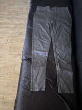 Men's Gray Slim Fit Tapered Casual Pants Flat Front Solid Regular Size