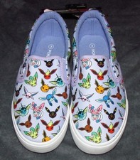 Pok mon Eeveelutions Girls Twin Gore Slip-On Sneakers Shoes Size 3
