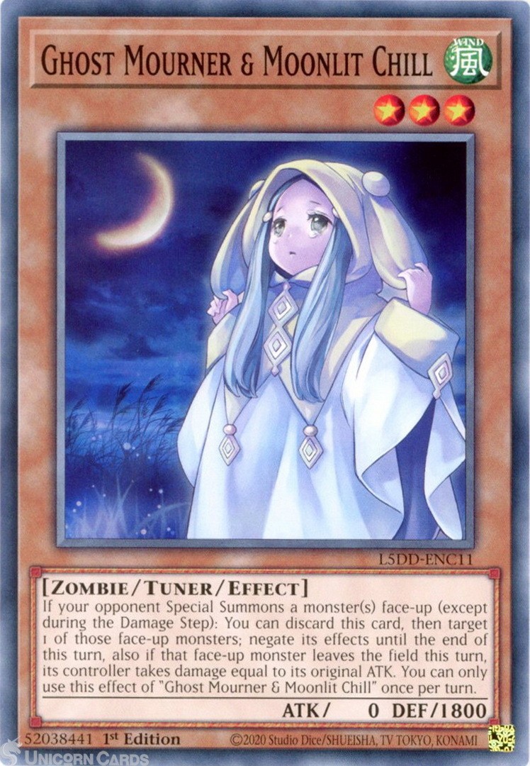 L5DD-ENC11 Ghost Mourner & Moonlit Chill : Common 1st Edition Mint YuGiOh Card