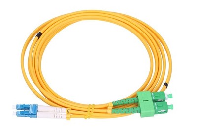 LWL Glasfaser Patchkabel SC/APC - LC/UPC 20m Singlemode Duplex G652D 3mm