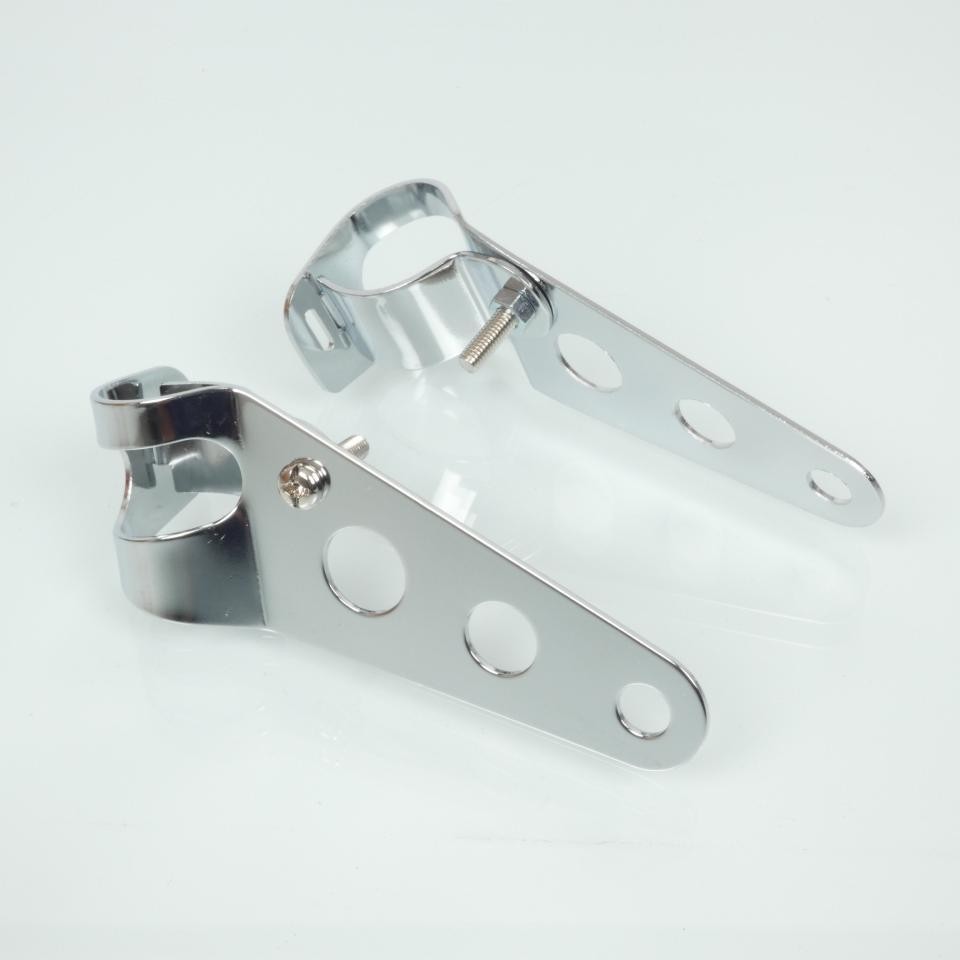 Fixation optique moto Ø30/38mm en acier chromé anti-vibration