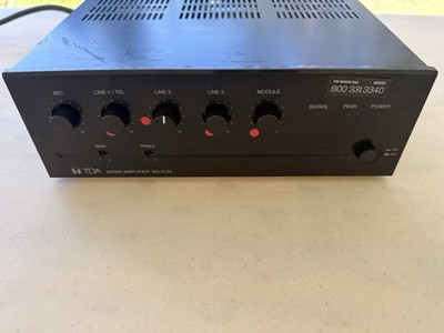 TOA Power Amplifier BG-2120 5 input- 120 Watt- 70 Volt Mixer/Amplifier