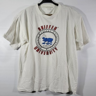 VINTAGE NETWORK GENERAL CORPORATION SNIFFER UNIVERSITY MULTIPLE ACKS SHIRT Sz XL