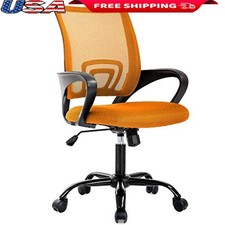 Mesh Office Chair Mid Back Ergonomic Adjustable Rolling Comp