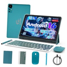 Android 16 Tablet 10 Inch, 20GB RAM 128GB ROM/ 2TB Expandable, 2.0GHz NavyBlue