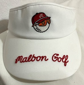 Pre-owned Malbon Golf Visor for Men and Women Summer Outdoor Sports Hat Genuine Malbon Golf Malbon Logo Tee Holder Visor WHITE (MAN  main image 4
