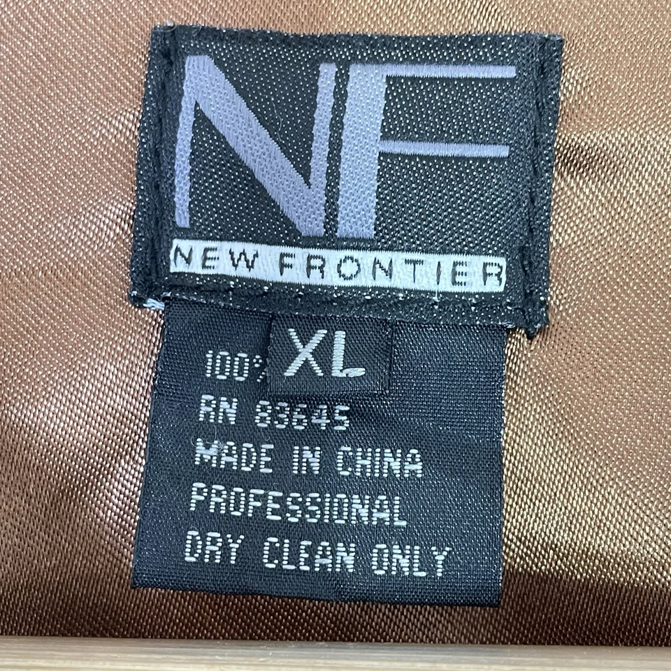 NF New Frontier Suede Womens Shirt Jacket Size XL Boxy Snap Buttons Y2K Style - Image 3 of 4