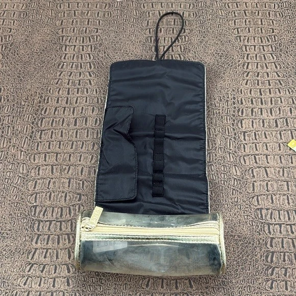 Tarte Gold свернутый макияж щетка держатель путешествий косметический органайзер с прозрачный мешок - Изображение 2 из 4