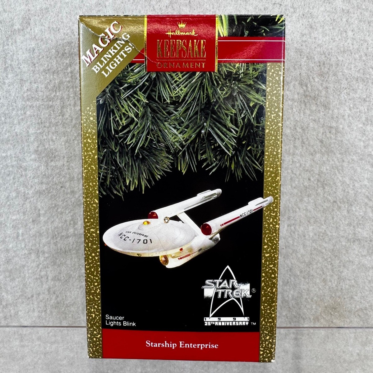 Hallmark Star Trek 25th Anniversary Starship Enterprise 1991 Magic