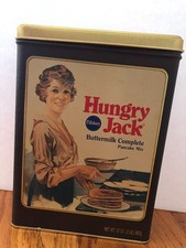 Pillsbury Hungry Jack Buttermilk Complete Pancake Mix 32 oz Tin 1988