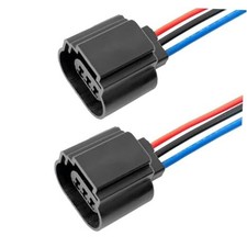 2PCS 9008 H13 Car Headlight Connector Socket Adapter with Extension Female