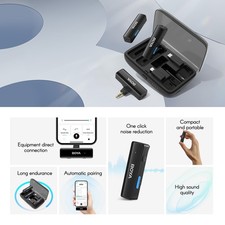 BOYA BOYALINK 2.4G Wireless Lavalier Microphone System Transmitter Receiver NJRU