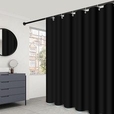 LLSCL Fabric Shower Curtain Liner, Waterproof Hotel Quality, Bathroom Curtains R