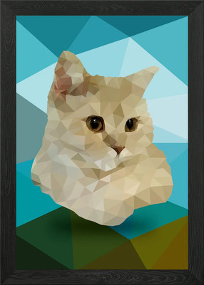 Katze gerahmtes Wandbild Poster Leinwanddruck Bild