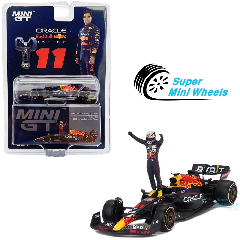 Mini GT 1:64 F1 Red Bull Racing RB18 #11 Sergio Pérez 2022 Monaco Winner #551