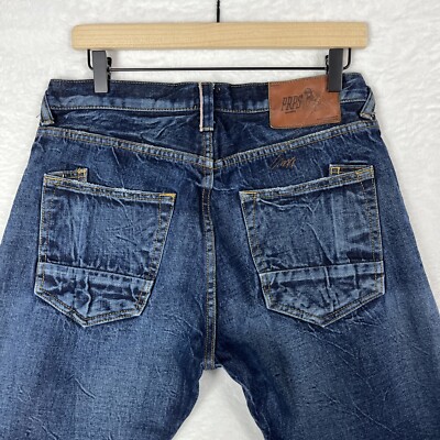 PRPS Demon Fit Jeans Mens 31x29 Blue Button Fly Distressed
