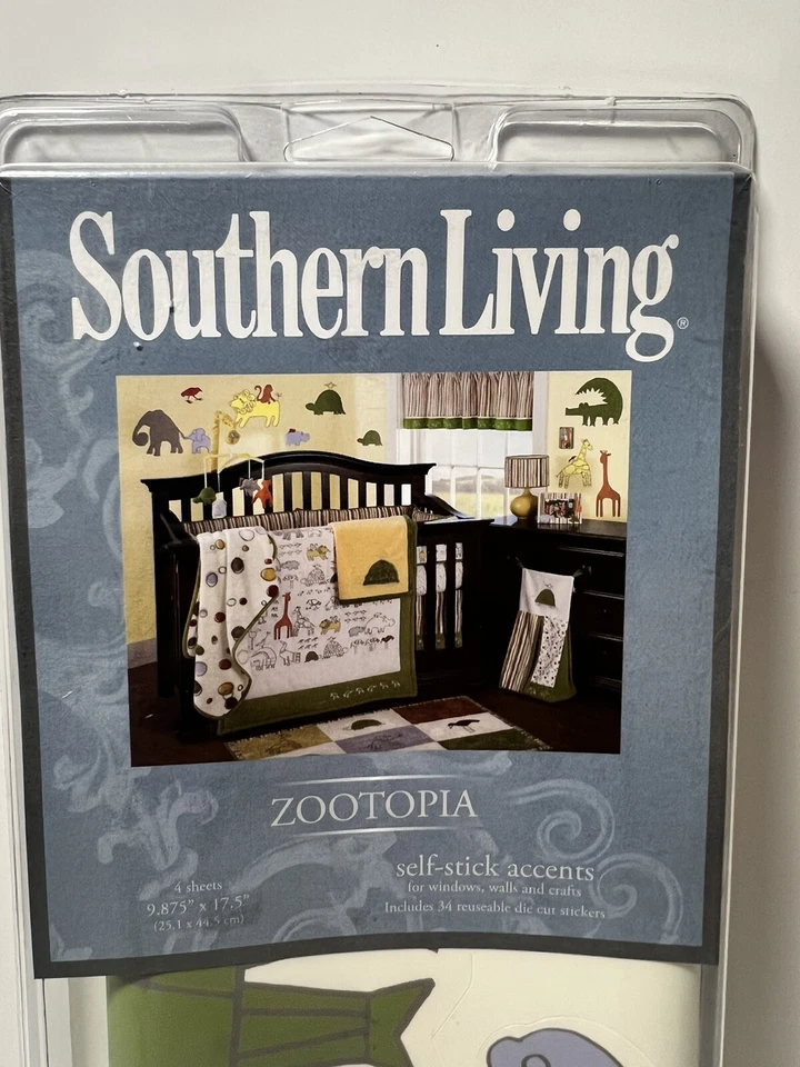 Southern Living Zootopia Self Stick Accents Nursery Kids Room Decor NOS - Image 2 of 4