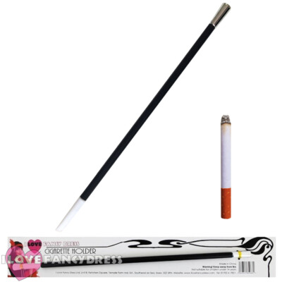 CIGARETTE HOLDER AND FAKE CIGARETTE 1920'S FLAPPER FANCY DRESS COSTUME  ACCESSORY