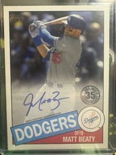 Matt Beaty Topps 35th Anniversary Auto (On Card)